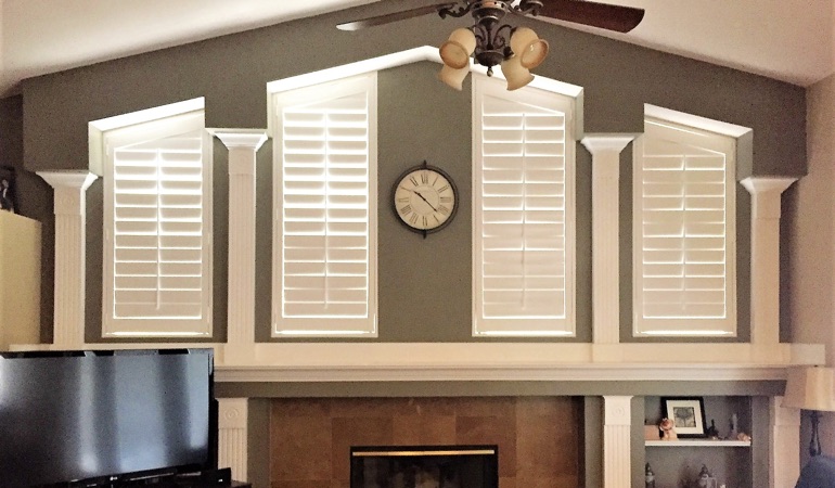 Polywood Shutters in Family Room in Dover